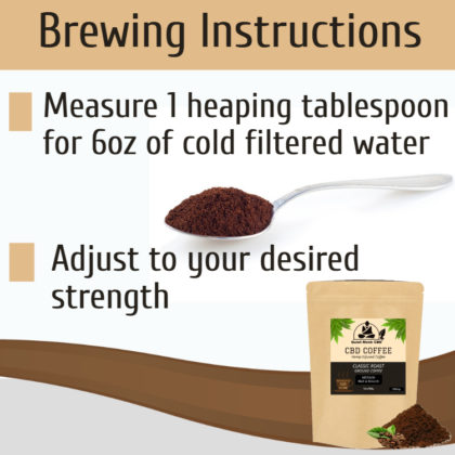 Brew CBD coffee instructions