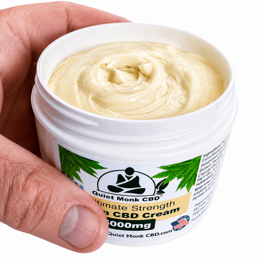 inside jar of CBD Cream 5000 mg