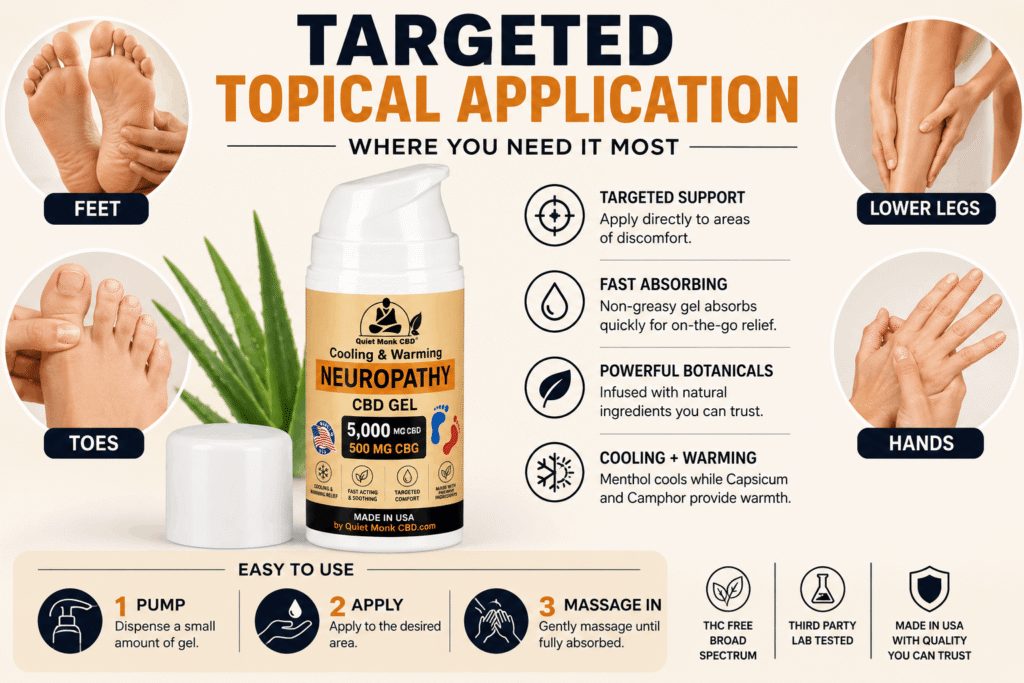 Targeted Local Application of CBD Balm for Nerve Pain