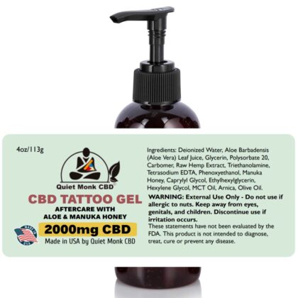 cbd tattoo gel 2000mg ingredients