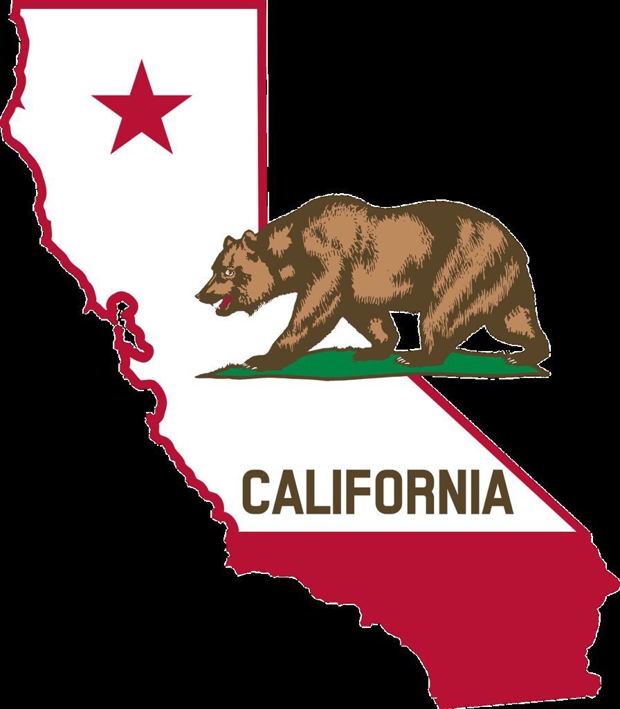 california, bear, united states map