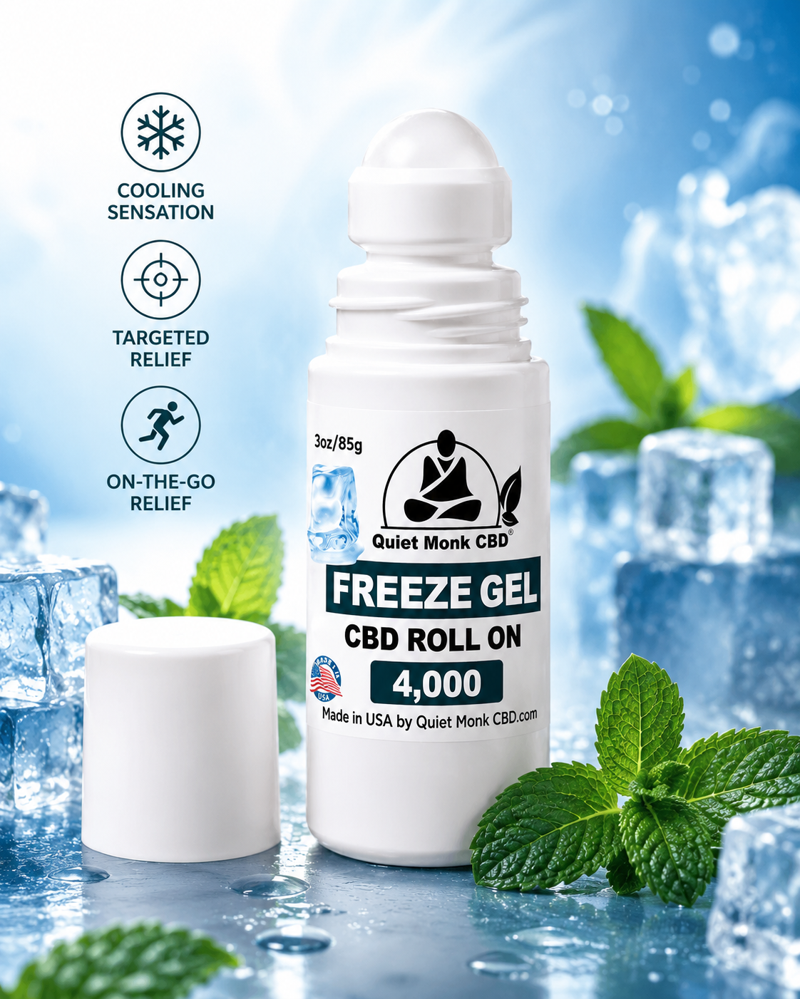 Cooling CBD Roll-On By Quiet Monk
