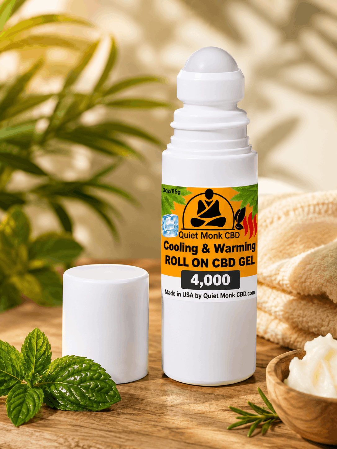 Quiet Monk CBD 4,000mg Freeze CBD Roll On Gel
