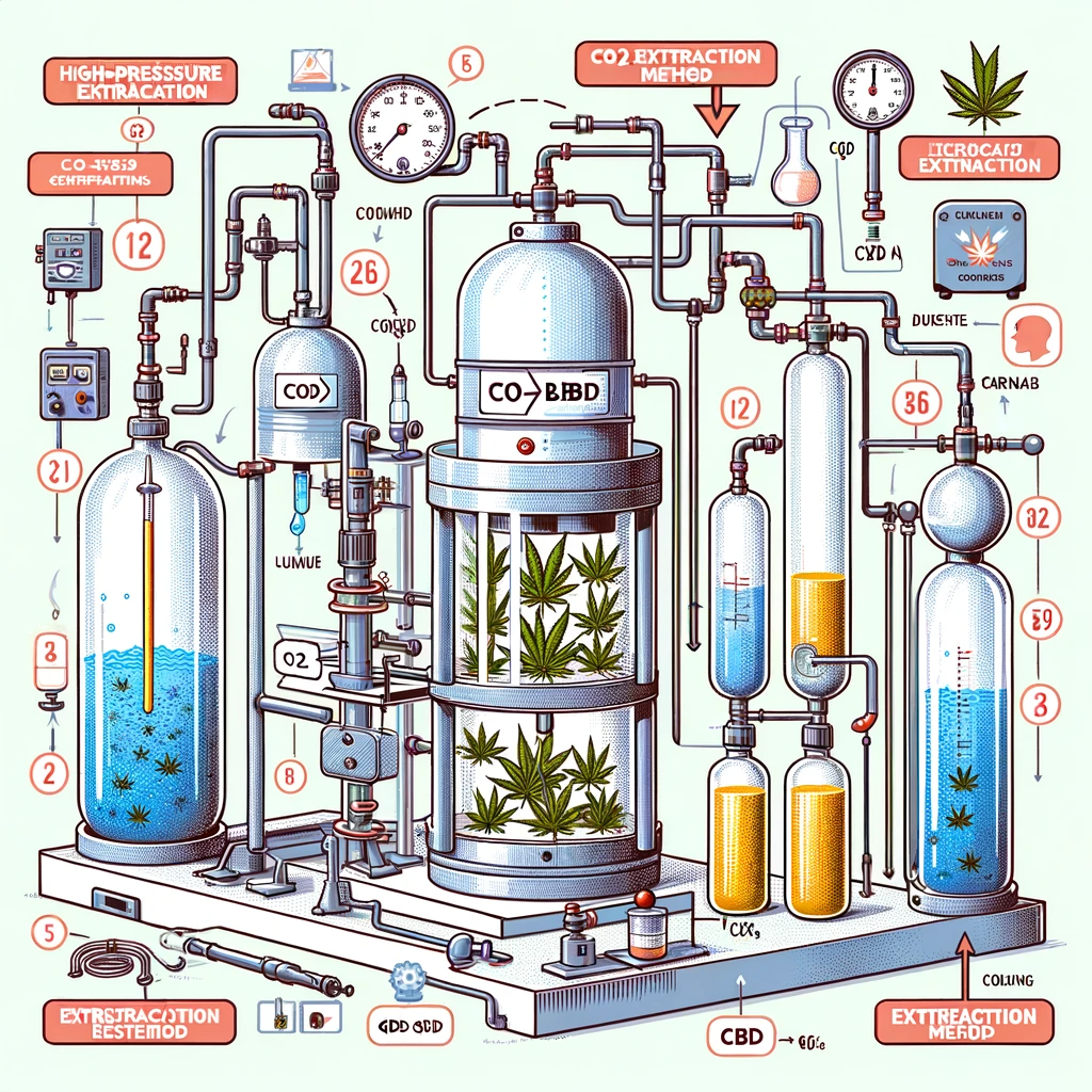CO2 extraction method for CBD