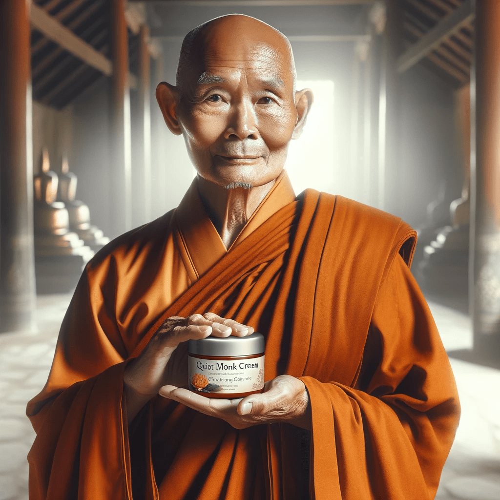 cbd cream and smiling monk