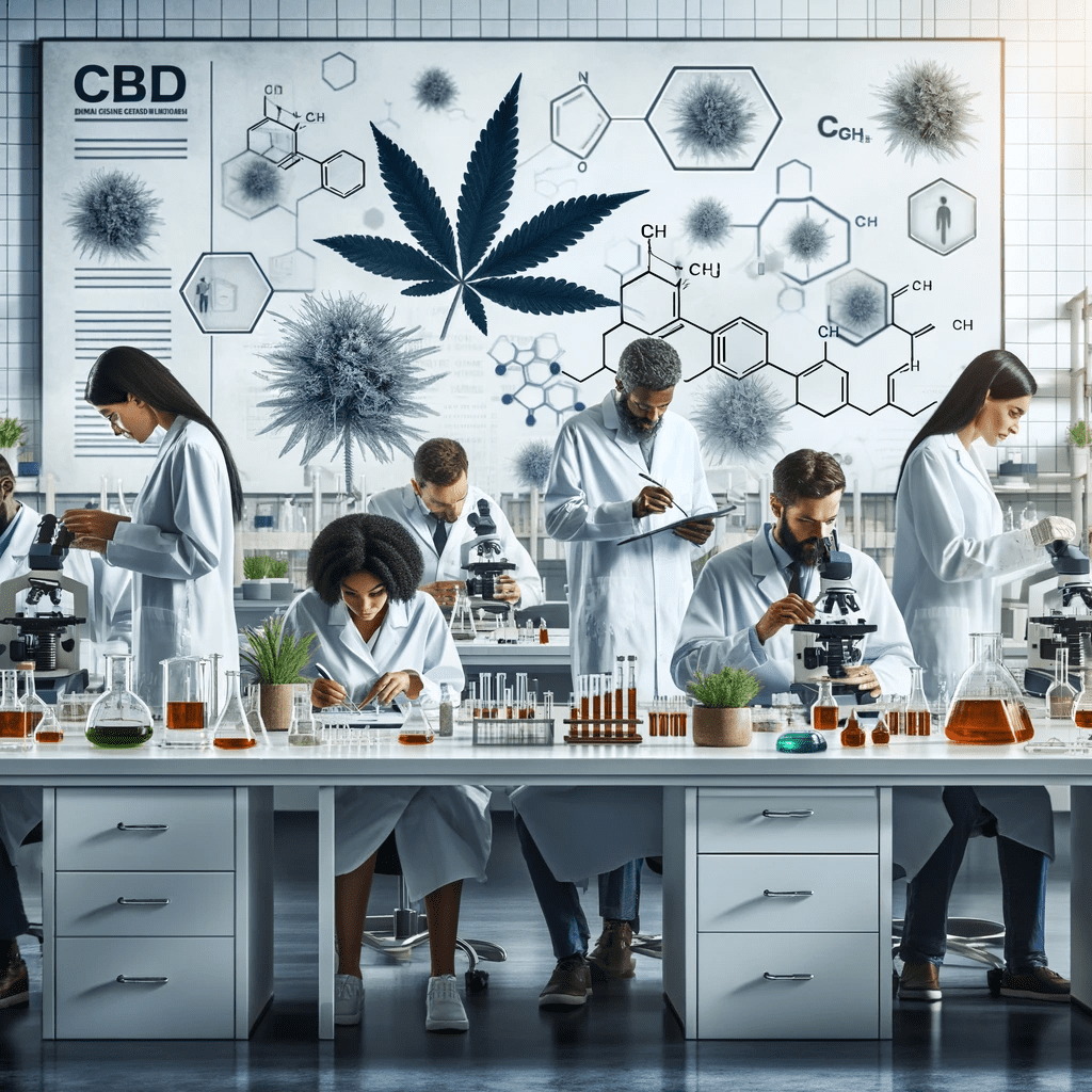 scientist studying cbd