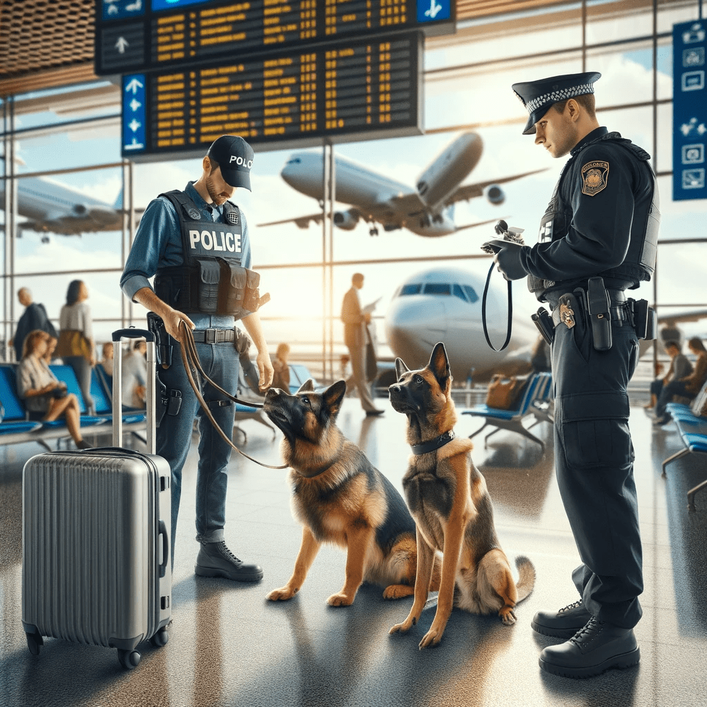 police dogs on duty