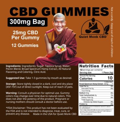 Quiet Monks 300mg CBD gummies