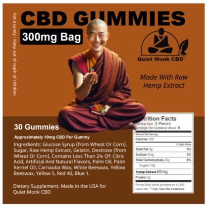 300mg CBD Gummies Label