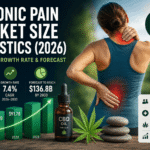 Global chronic pain market forecast through 2033 showing revenue growth from $91.7 billion in 2026 to $136.8 billion