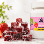 Quiet Monk 1500mg strawberry CBD gummies